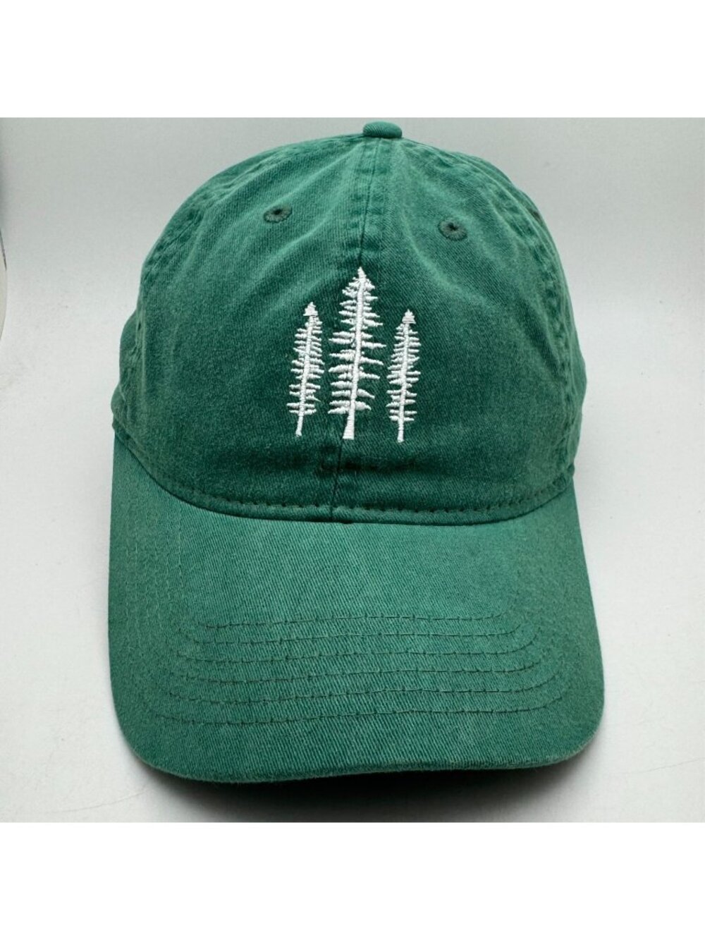 Tree Hat Cap Lago Apparel Co Green Embroidered Forest Nature Cotton Strapback
